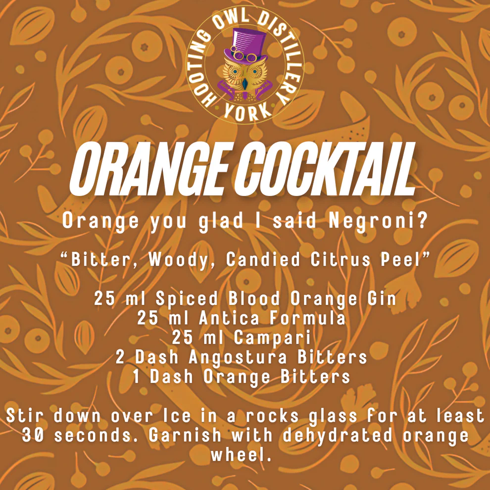 Hooting Owl Distillery's Spiced Blood Orange Gin - Image 3