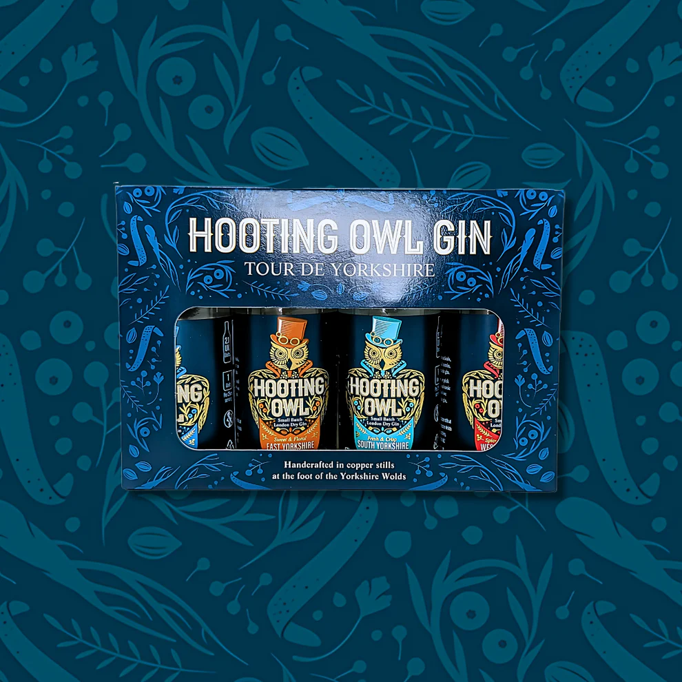 Hooting Owl Distillery's Tour De Yorkshire Mini Gin Tasting Set (4 x 5CL) - Image 3